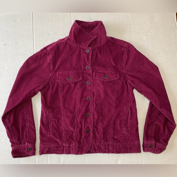 L. L. Bean Small Burgundy Corduroy Jacket - Picture 1 of 7